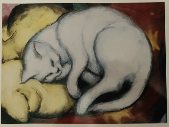 Image 1 of Franz Marc: “Kat Op Een Geel Kussen”.