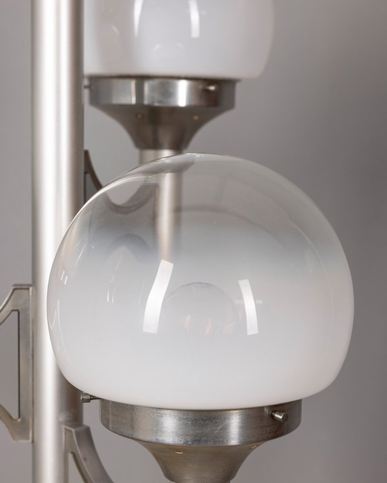 Image 1 of Vintage 70S vloerlamp met drie lampen in glas Sciolari stijl