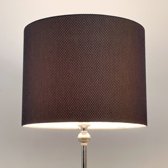 Image 1 of Vintage vloerlamp van chroom en hout, Tsjecho-Slowakije 1950