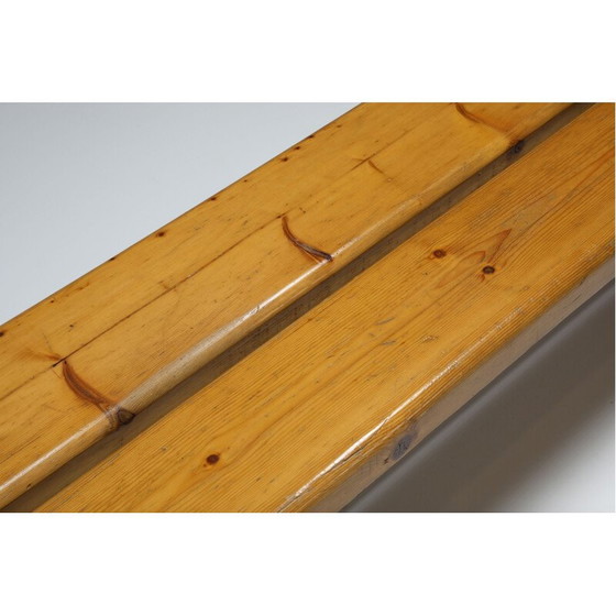 Image 1 of Vintage grenen bank van Charlotte Perriand voor Les Arc, Frankrijk 1970