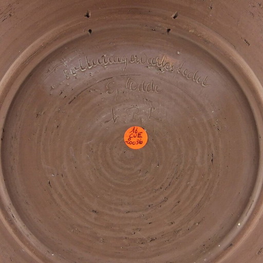 Scandinavisch oud keramiek bord, 1960