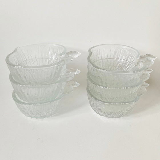 Image 1 of Set glazen appelschaaltjes vintage