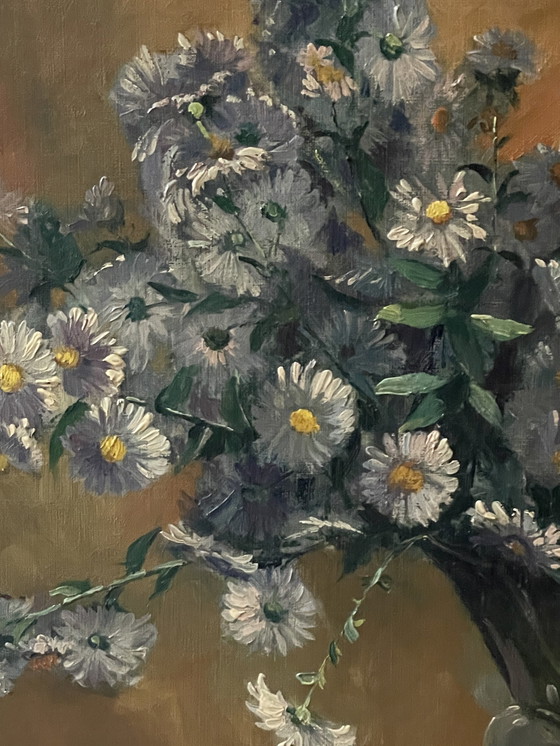 Image 1 of Schilderij Camiel Van Haesendonck Stilleven Bloemen Met Appelsienen