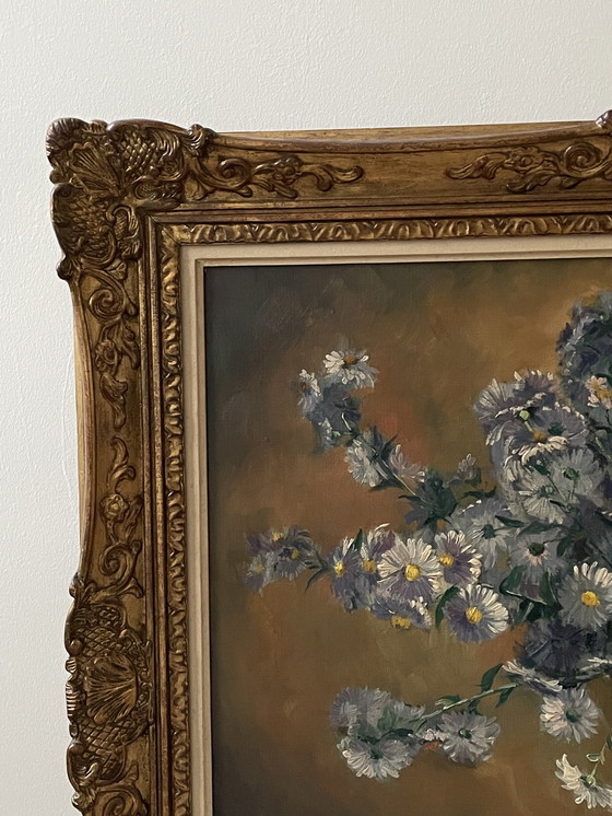 Image 1 of Schilderij Camiel Van Haesendonck Stilleven Bloemen Met Appelsienen