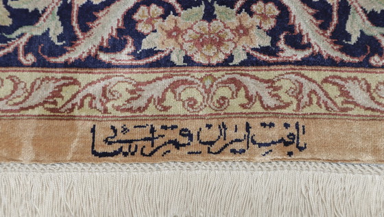 Image 1 of Origineel Perzisch tapijt Qom/Ghom Zuiver zijde 140 X 98 Cm Top staat