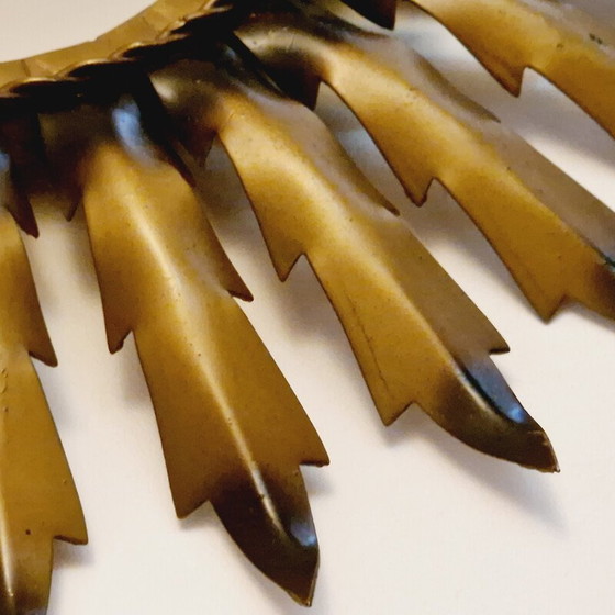 Image 1 of Vintage zonvormige metalen spiegel, 1950