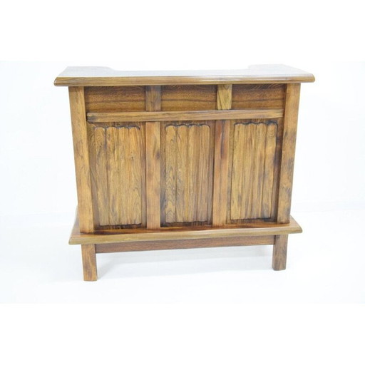 Vintage bar in massief iepenhout, Frankrijk 1980