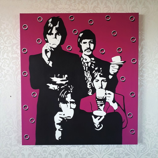 Frances Eckhardt - The Beatles schilderij 80x90 cm