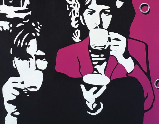 Image 1 of Frances Eckhardt - The Beatles schilderij 80x90 cm