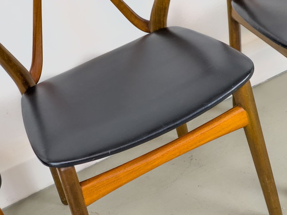 Image 1 of Mod. 255 Eetkamerstoelen Door Henning Kjaernulf Voor Bruno Hansen, 1960S, Set Van 4