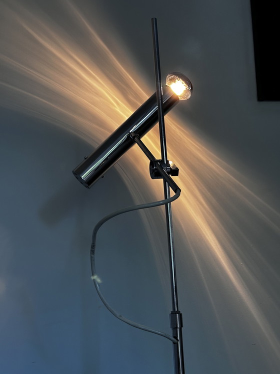 Image 1 of Jaren 70 design vloerlamp aluminium