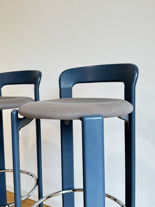 2X Bruno Rey stoelen Voor Kusch + Co barkruk