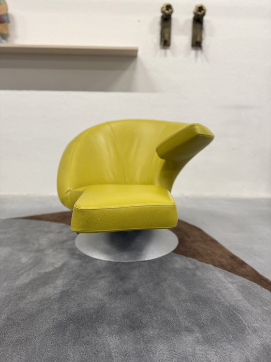 Image 1 of Leolux Parabolica Draai Fauteuil Senso Lime 