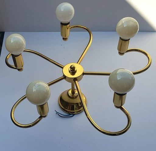 Duitse spiraalvormige plafondlamp van Gaetano Sciolari, 1980S