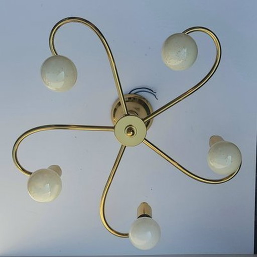 Duitse spiraalvormige plafondlamp, jaren 1980