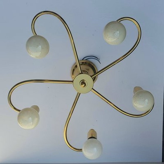 Image 1 of Duitse spiraalvormige plafondlamp, jaren 1980