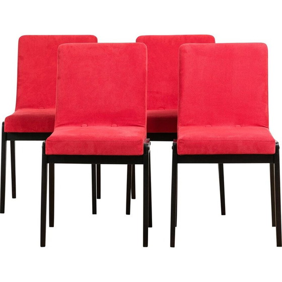 Image 1 of Set van 4 vintage AGA eetkamerstoelen door J. Chierowski, 1970