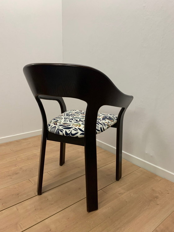 Image 1 of Set van 4 vintage stoelen met jacquard stof , 1970