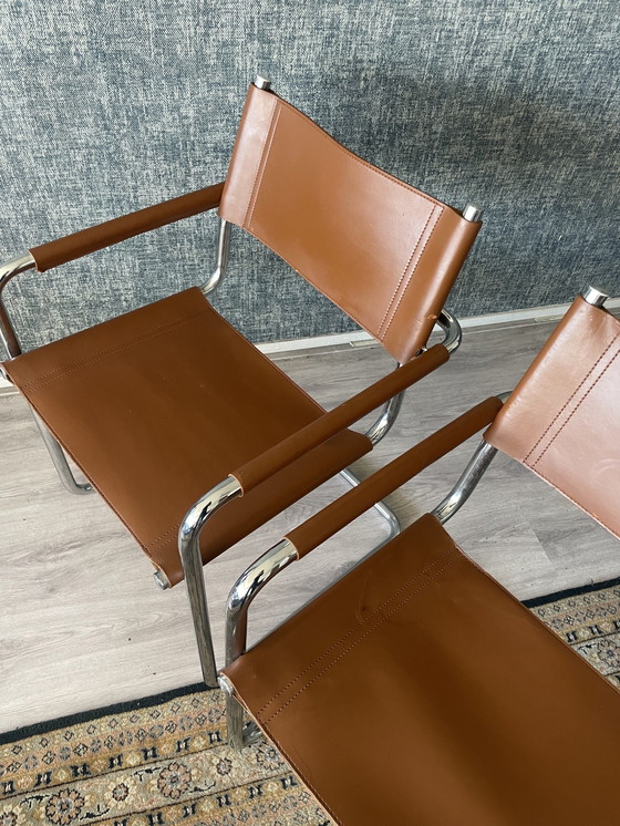 Image 1 of 4x Linea Veam s34 fauteuils deur Mart Stam