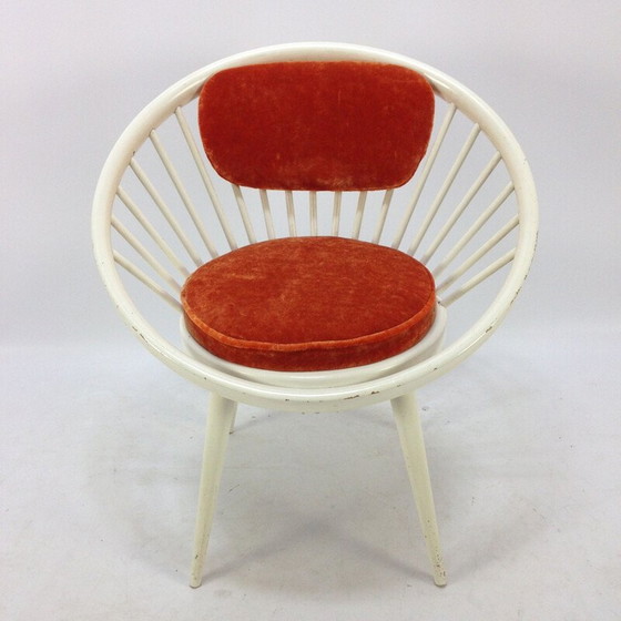 Image 1 of Vintage rode cirkel fauteuil van Antonio Viotto 1960