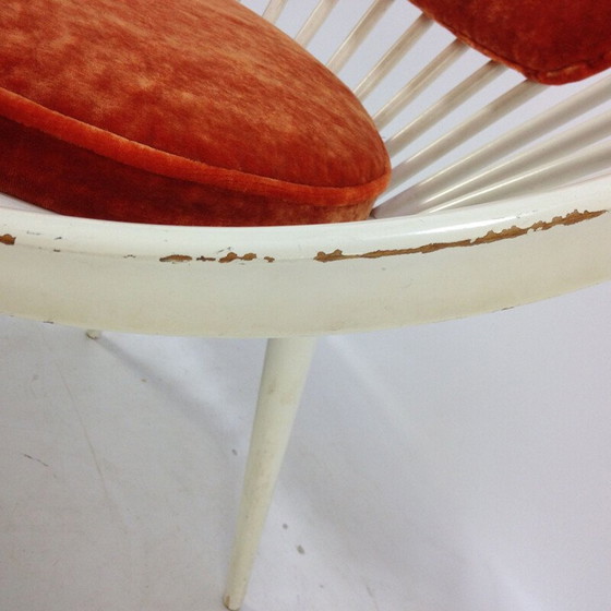 Image 1 of Vintage rode cirkel fauteuil van Antonio Viotto 1960