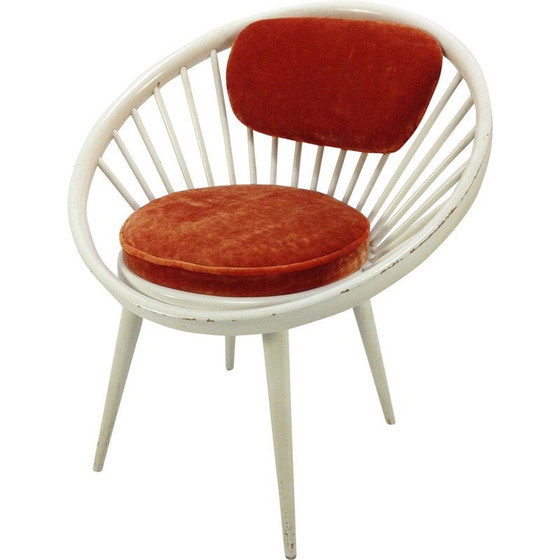 Image 1 of Vintage rode cirkel fauteuil van Antonio Viotto 1960