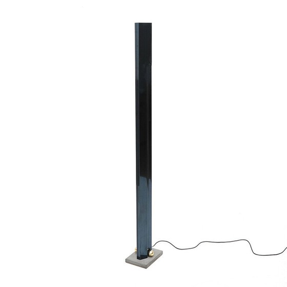 Image 1 of Vintage "Totem" metalen en stenen Serena vloerlamp door Kazuhide Takahama voor Sirrah, 1980