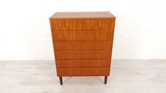 Image 1 of Vintage Deense Ladekast | 6 Lades | 105 Cm