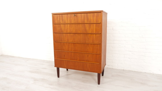 Image 1 of Vintage Deense Ladekast | 6 Lades | 105 Cm