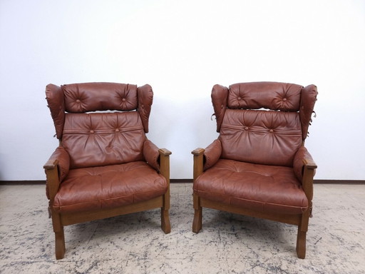 Echt leren fauteuil design fauteuil vintage model midden eeuw naar knoll #0021 bruin