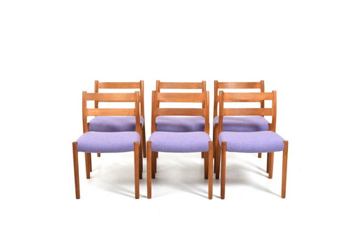 Stoelen mod.84 van Niels Otto (N. O.) Møller voor J.L. Møllers, jaren 1960, Set van 6