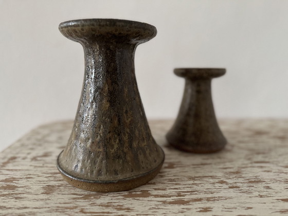 Image 1 of Vintage Paar Kerzenleuchter Thromborg Keramik, Denemarken, 1960S