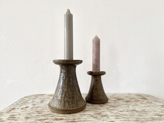 Image 1 of Vintage Paar Kerzenleuchter Thromborg Keramik, Denemarken, 1960S