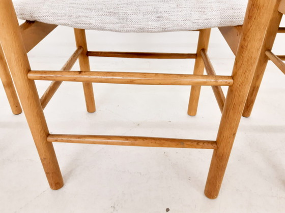 Image 1 of 4x Vintage eiken eetkamerstoelen