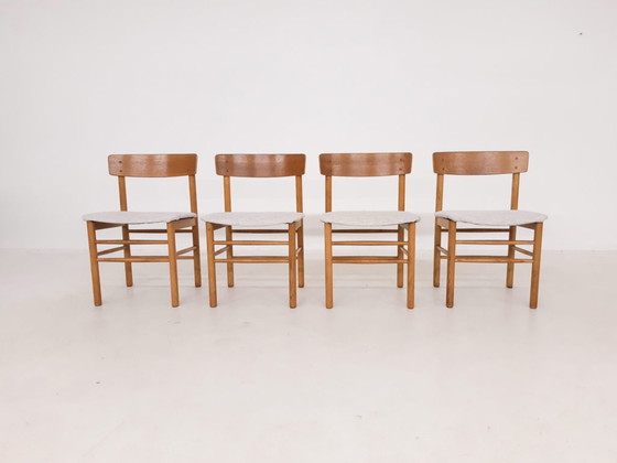 Image 1 of 4x Vintage eiken eetkamerstoelen