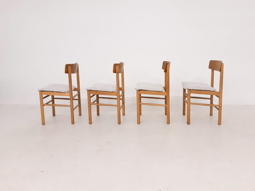 4x Vintage eiken eetkamerstoelen