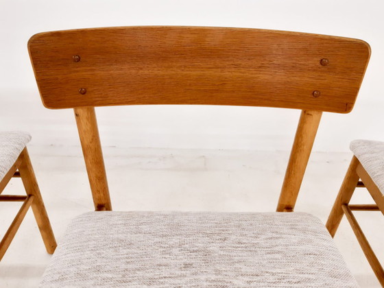 Image 1 of 4x Vintage eiken eetkamerstoelen