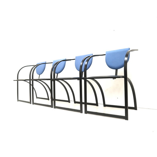 Set van 4 vintage postmoderne eetkamerstoelen Model 'Cosinus' van Karl Friedrich Förster voor KFF Design