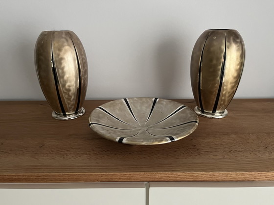 Image 1 of 2x WMF Ikora Art Deco vaas