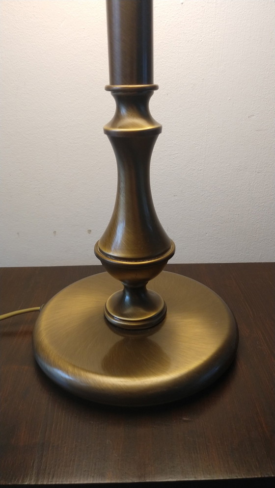 Image 1 of Vintage Klassieke Geborstelde Messing Tafellamp