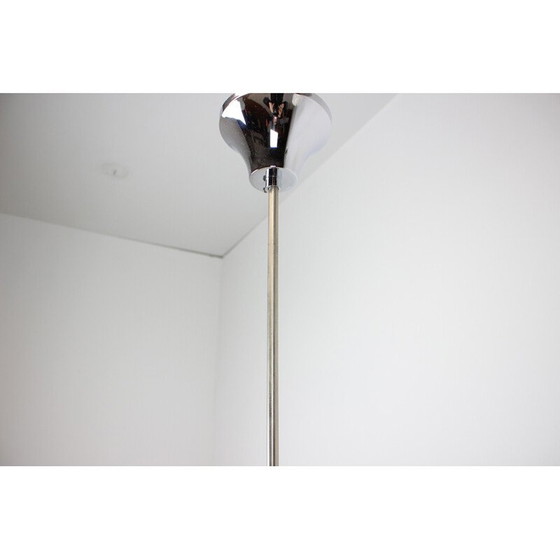 Image 1 of Vintage hanglamp van glas en chroom, Tsjecho-Slowakije 1960