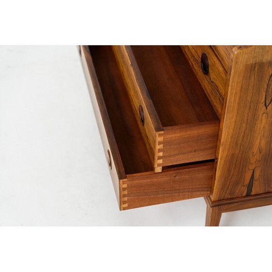 Image 1 of Vintage palissander secretaire van Borge Hansen voor Riis Antonsen, Denemarken 1950