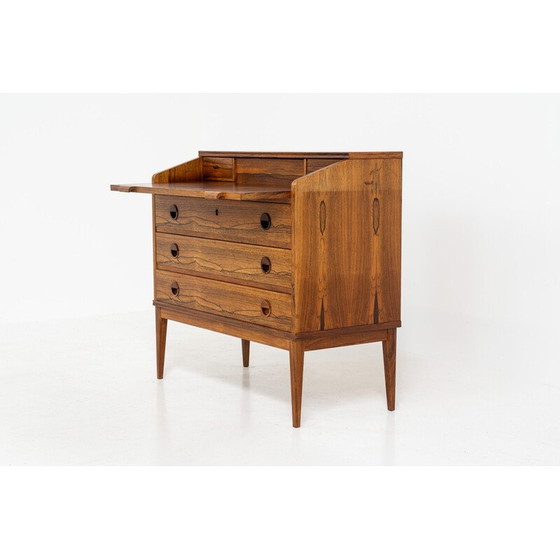 Image 1 of Vintage palissander secretaire van Borge Hansen voor Riis Antonsen, Denemarken 1950
