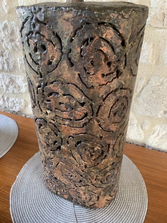 Image 1 of Brutalistische tafellampen van Irv Bramberg, jaren 1960, set van 2