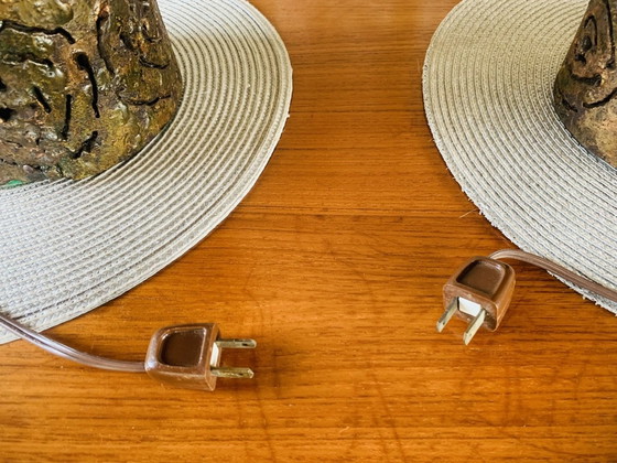 Image 1 of Brutalistische tafellampen van Irv Bramberg, jaren 1960, set van 2