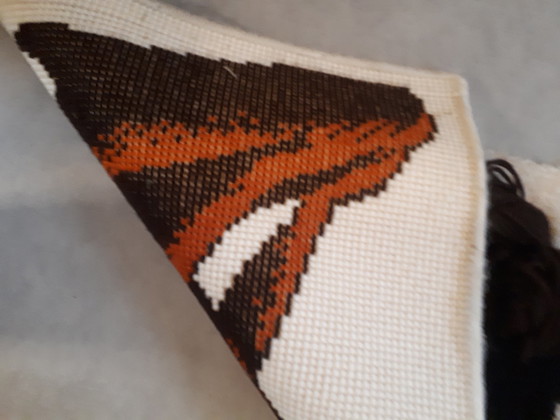 Image 1 of 70's smyrna kunst vintage wandkleed