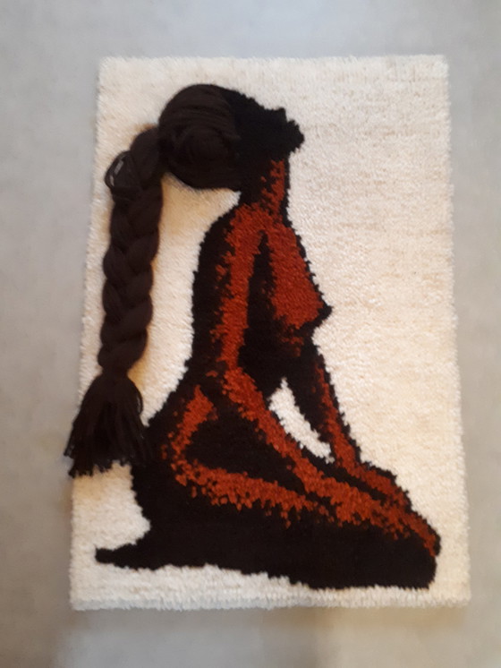 Image 1 of 70's smyrna kunst vintage wandkleed