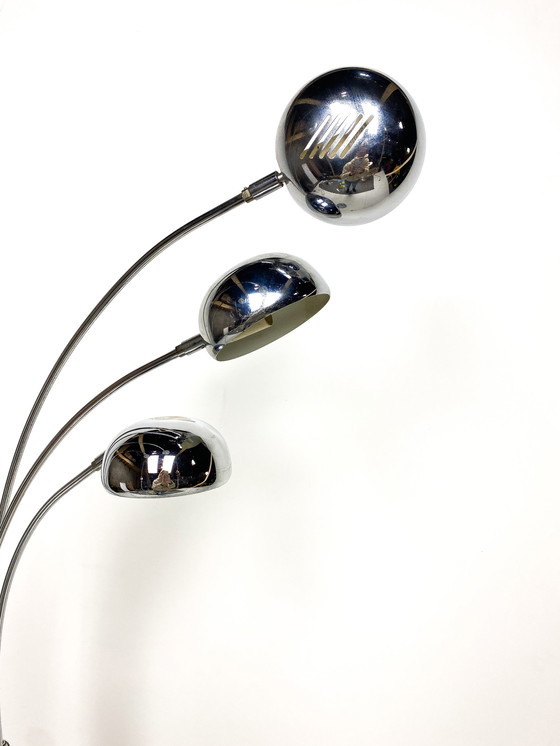 Image 1 of Vintage chromen five fingers lamp vloerlamp