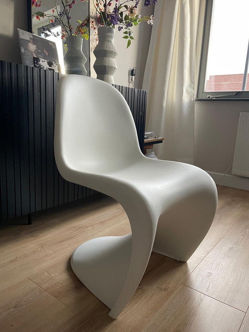 4X Vitra Panton Stoelen Wit