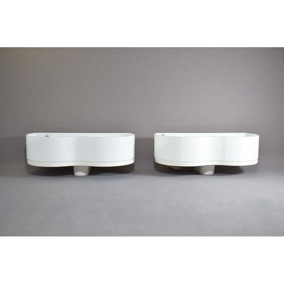 Image 1 of Vintage wandlampen Leucos, 1960 Murano glas